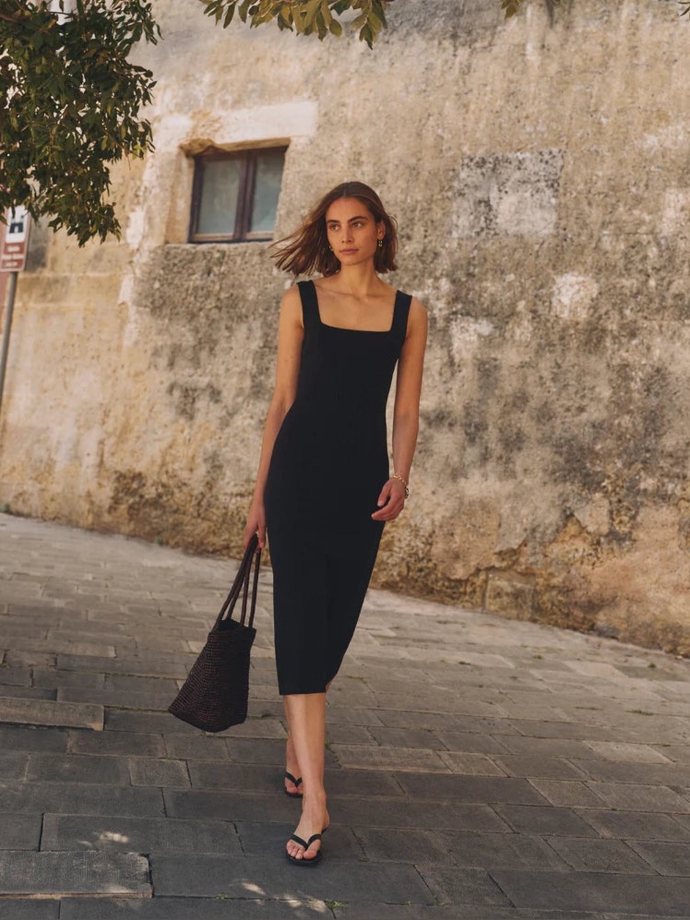 WHITE + WARREN Paperfine Midi Dress